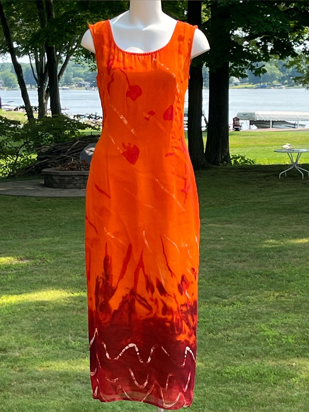 Vintage 90’s Julio artsy maxi dress made from Italian fabric 8